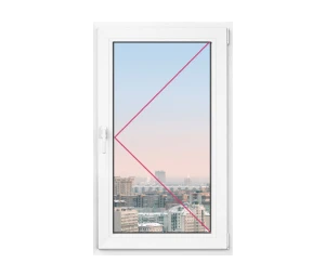 Одностворчатое окно Rehau Brillant 500x1000 - фото - 1