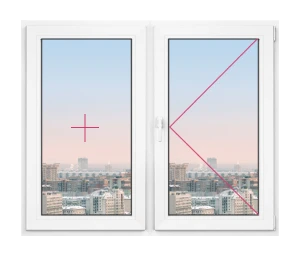 Двухстворчатое окно Rehau Brillant 1200x800 - фото - 1